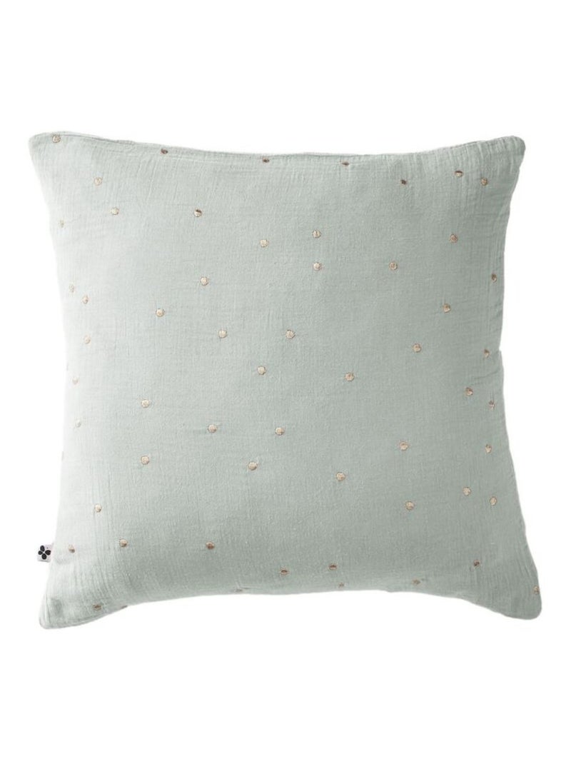 Taie d'oreiller - L'effet papillon - 100% gaze de coton 125 gr/m² Vert tilleul - Kiabi