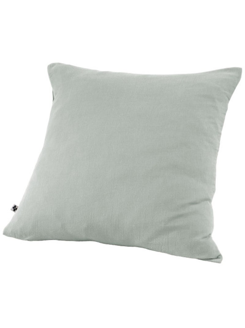 Taie d'oreiller - L'effet papillon - 100% gaze de coton 125 gr/m² Vert tilleul - Kiabi