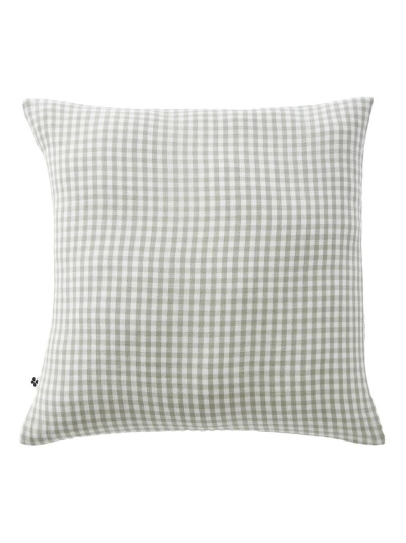 Taie d'oreiller - L'effet papillon - 100% gaze de coton 125 gr/m² Vert tilleul - Kiabi
