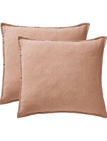 Lot de 2 taies d'oreiller "Soline" 60 x 60 cm & 50 x 70 cm "Lin lavé