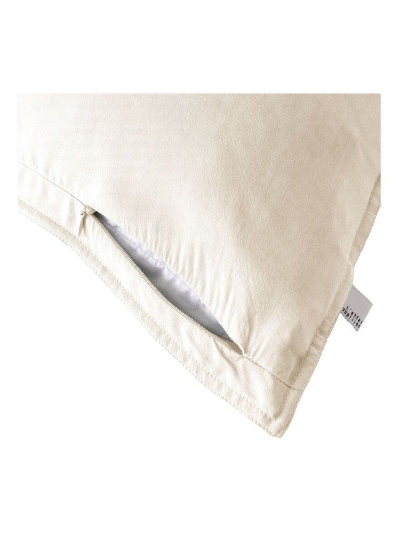 Taie d'oreiller - L'effet papillon - 100% Lyocell (Tencel lavé ) Beige - Kiabi