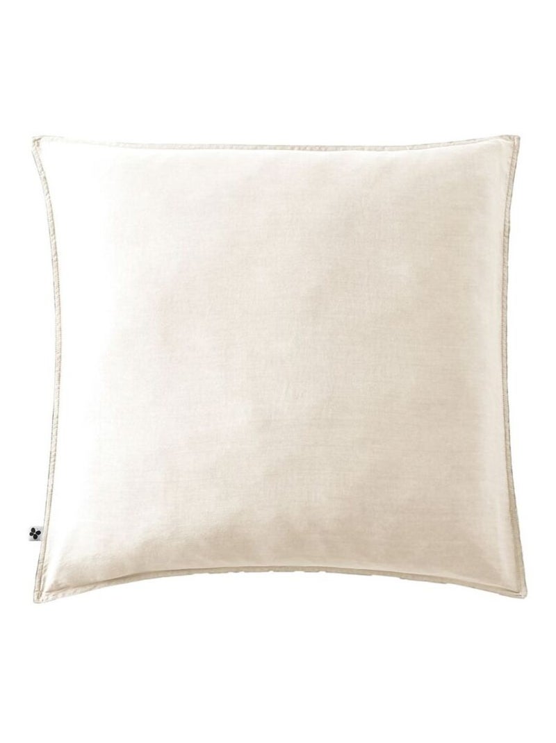 Taie d'oreiller - L'effet papillon - 100% Lyocell (Tencel lavé ) Gris taupe - Kiabi