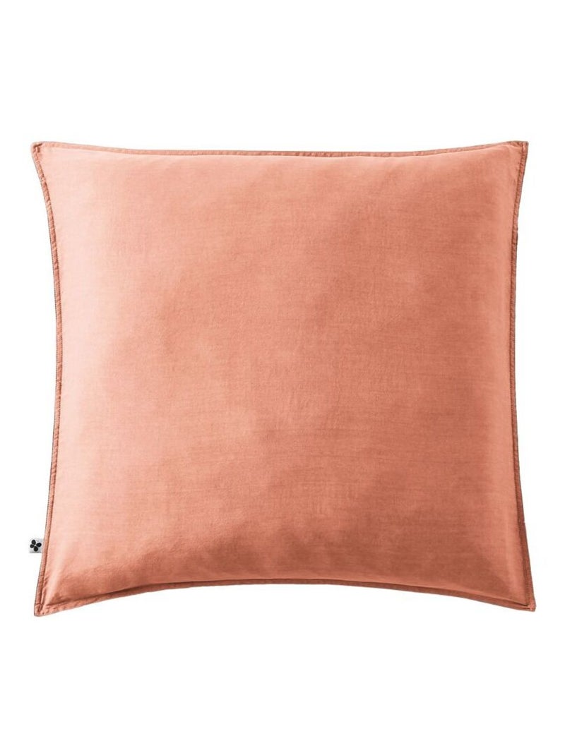 Taie d'oreiller - L'effet papillon - 100% Lyocell (Tencel lavé ) Terracotta - Kiabi