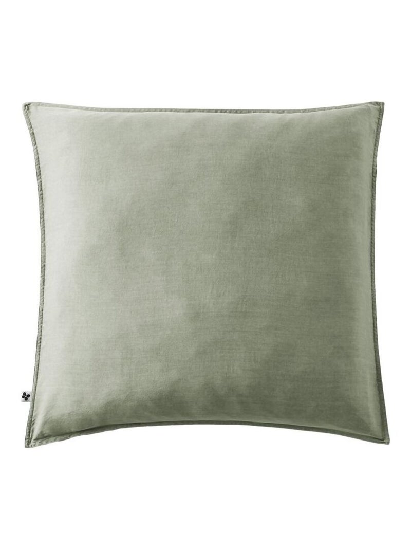 Taie d'oreiller - L'effet papillon - 100% Lyocell (Tencel lavé ) Vert chèvrefeuille - Kiabi