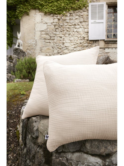Taie d'oreiller - L'effet papillon - 100% Quadruple gaze de coton 220 gr/m² - Kiabi Taie d'oreiller - L'effet papillon - 100% Quadruple gaze de coton 220 gr/m² - Kiabi