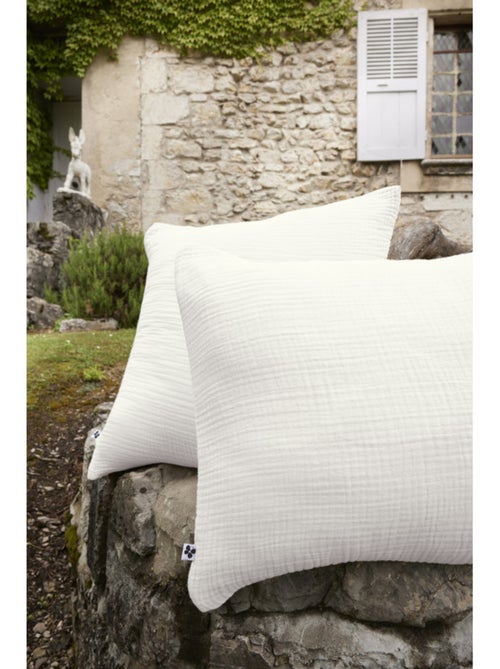 Taie d'oreiller - L'effet papillon - 100% Quadruple gaze de coton 220 gr/m² - Kiabi Taie d'oreiller - L'effet papillon - 100% Quadruple gaze de coton 220 gr/m² - Kiabi