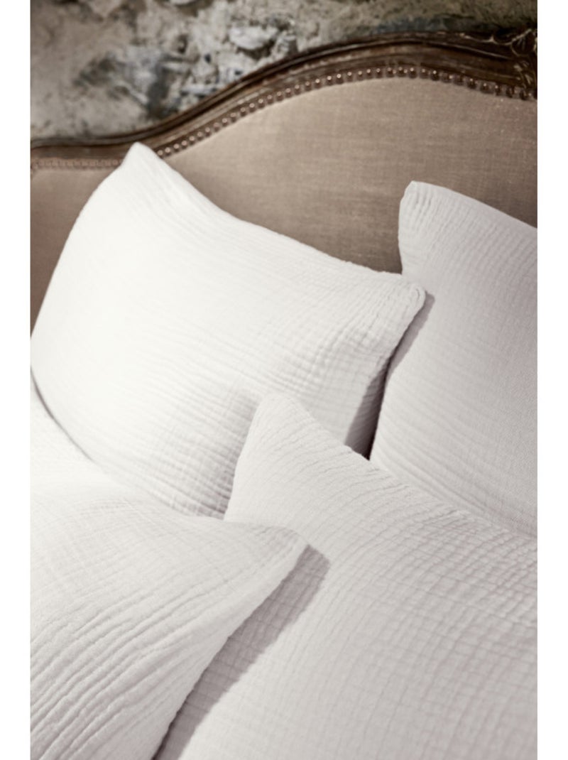 Taie d'oreiller - L'effet papillon - 100% Quadruple gaze de coton 220 gr/m² Blanc cassé - Kiabi