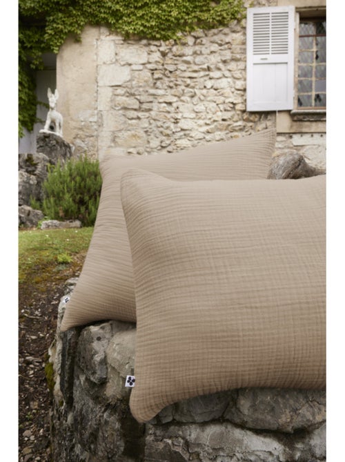 Taie d'oreiller - L'effet papillon - 100% Quadruple gaze de coton 220 gr/m² - Kiabi