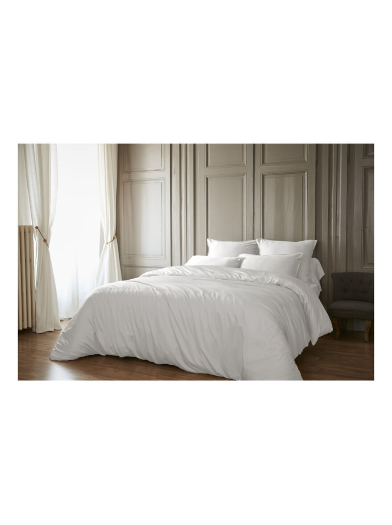 Taie d'oreiller - L'effet papillon - 100% Viscose de bambou 120 fils/cm² Blanc Perlé - Kiabi