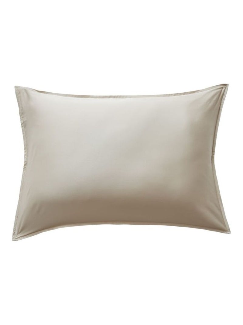 Taie d'oreiller - L'effet papillon - 100% Viscose de bambou 120 fils/cm² Gris taupe - Kiabi
