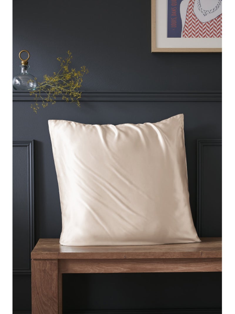 Taie d'oreiller - L'effet papillon - Coton Gris taupe - Kiabi