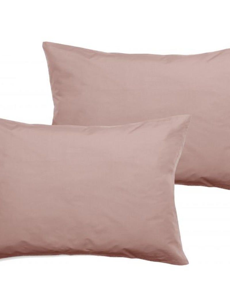 Taie d'oreiller - Vent du Sud - 100% Percale de coton peigné Rose - Kiabi