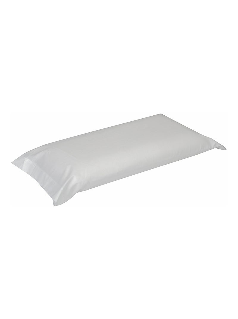 Taie d'oreiller 100 % coton 140 fils respirante Blanc Blanc - Kiabi