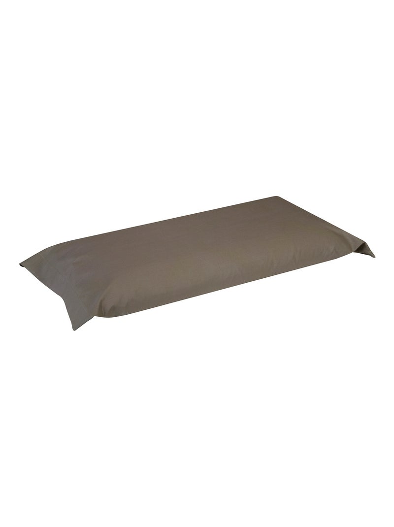 Taie d'oreiller 100 % coton 140 fils respirante Gris Gris - Kiabi