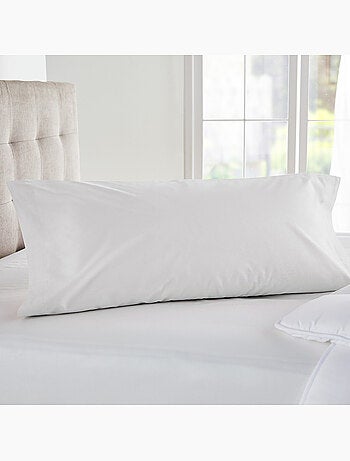 Taie d'oreiller 100% coton Blanc