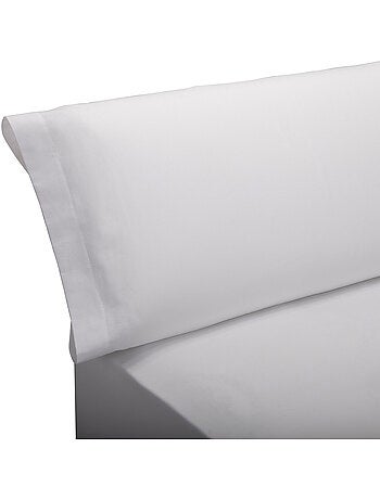 Taie d'oreiller 100% coton Blanc