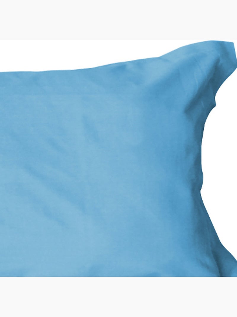 Taie d'oreiller 100 % coton Bleu - Kiabi