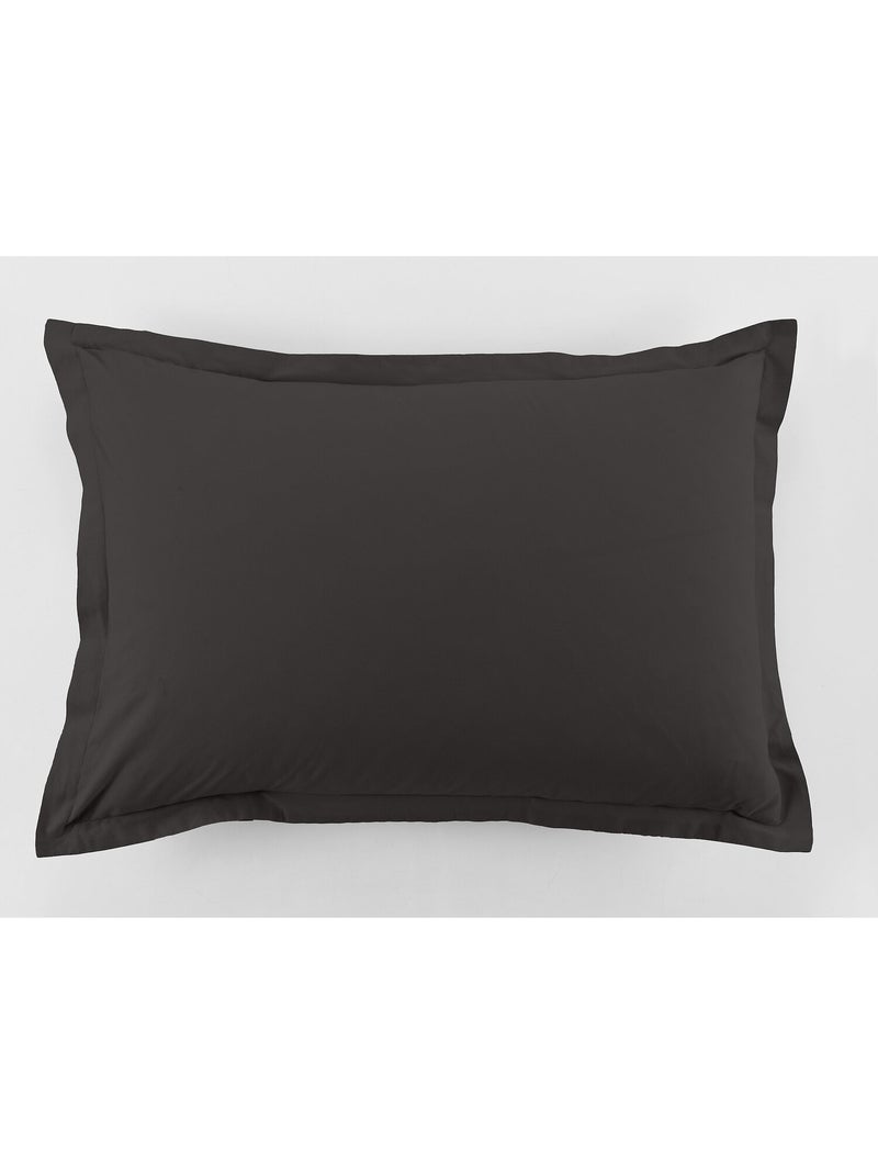 Taie d'oreiller 100 % coton essentiel Gris foncé - Kiabi