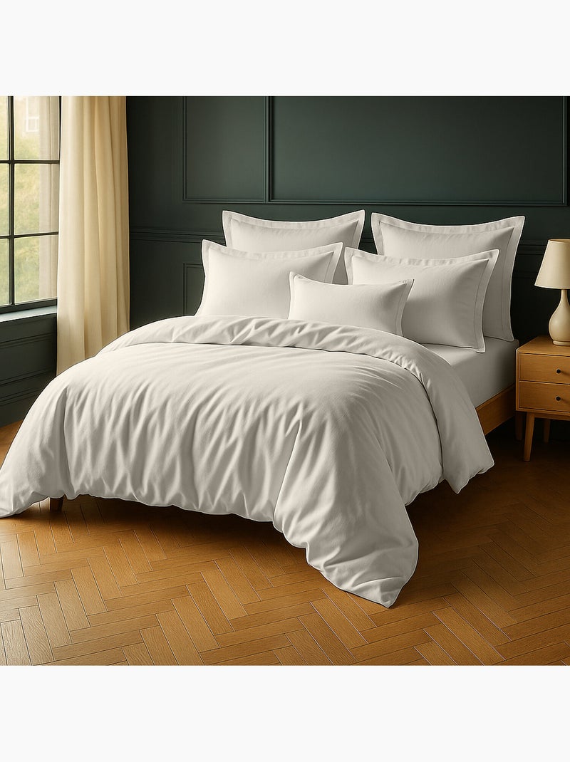 Taie d'oreiller 100 % coton essentiel Ivoire - Kiabi