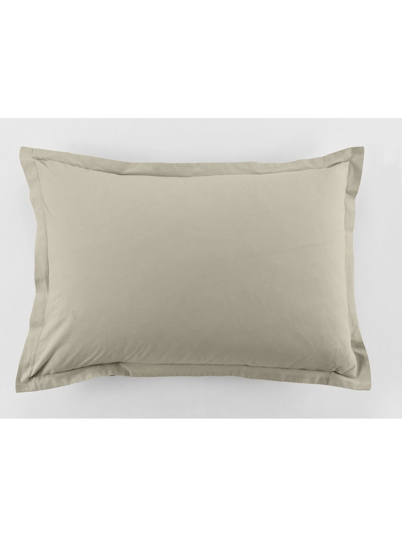 Taie d'oreiller 100 % coton essentiel Latte - Kiabi