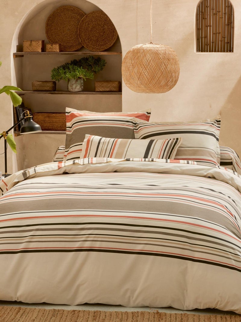 Taie d'oreiller 100% coton HUGO Orange corail - Kiabi