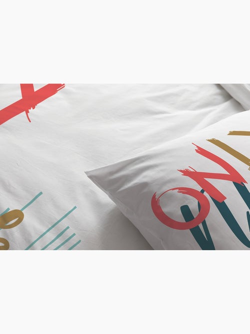 Taie d'oreiller 100 % coton meno - Kiabi