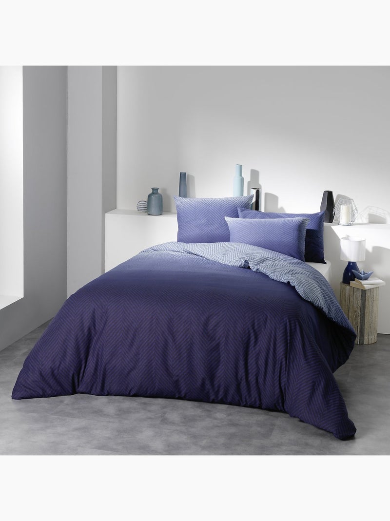 Taie d'oreiller 100 % coton meno Bleu - Kiabi