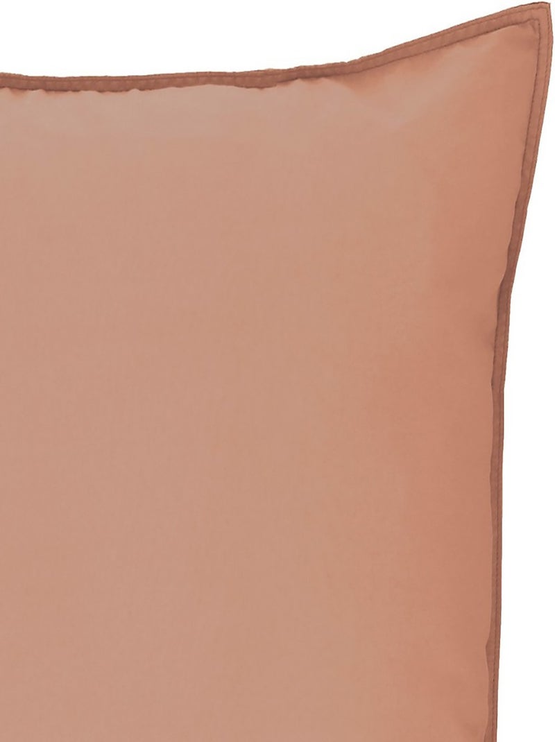 Taie d'oreiller 100 % coton meno Marron - Kiabi