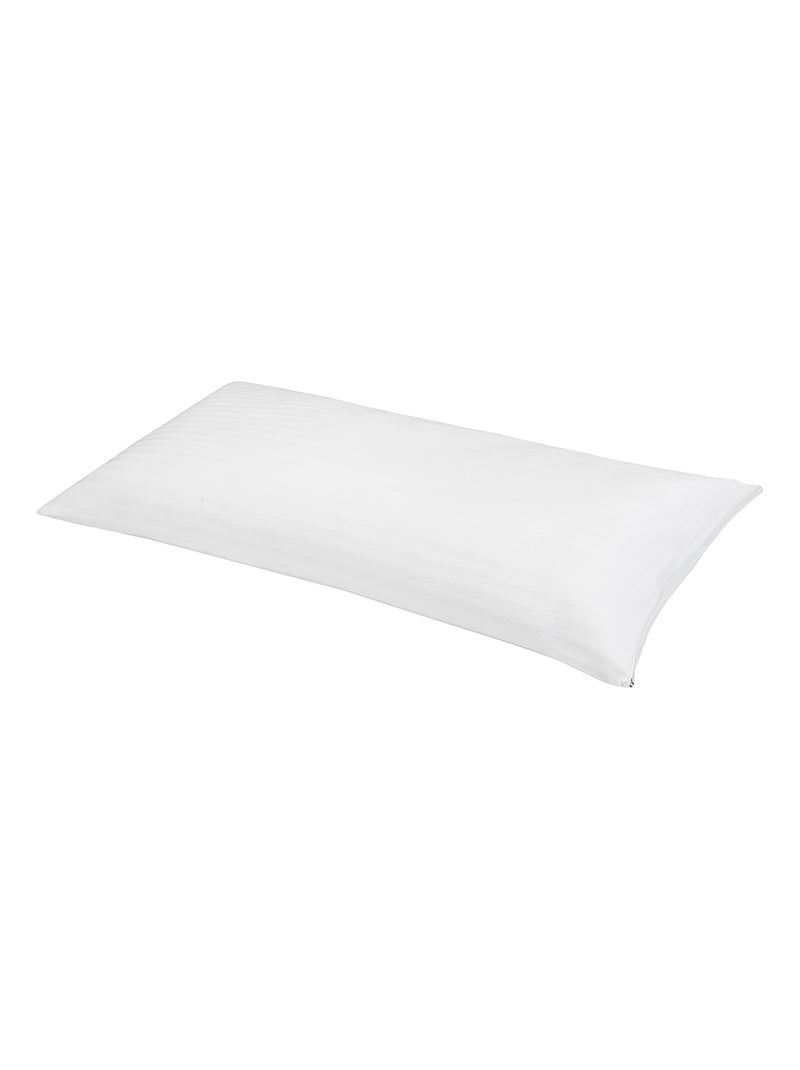 Taie d'oreiller 100% coton rayé, extra douce Blanc - Kiabi