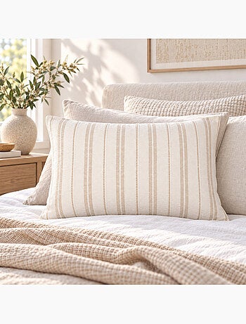 Taie d’oreiller 100% coton texturé tom