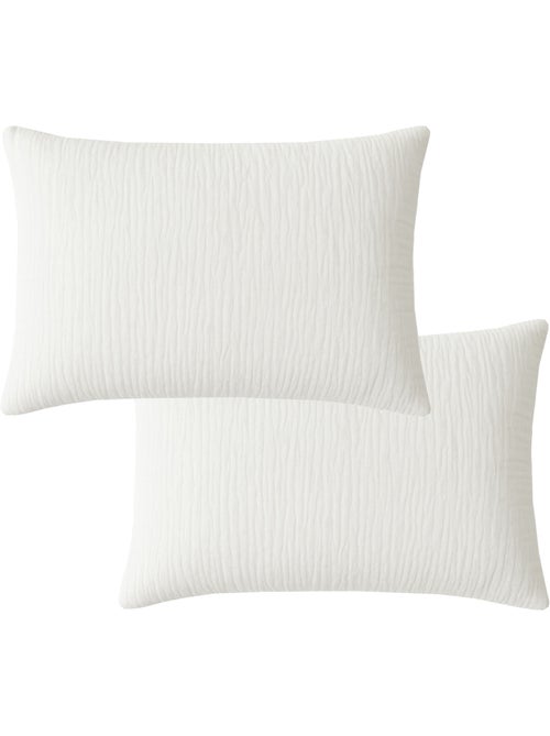 Taie D'oreiller 100% Double Gaze De Coton Lavé Blanc Pur - Kiabi Taie D'oreiller 100% Double Gaze De Coton Lavé Blanc Pur - Kiabi
