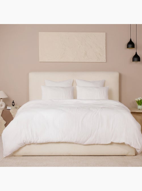 Taie D'oreiller 100% Double Gaze De Coton Lavé Blanc Pur - Kiabi Taie D'oreiller 100% Double Gaze De Coton Lavé Blanc Pur - Kiabi