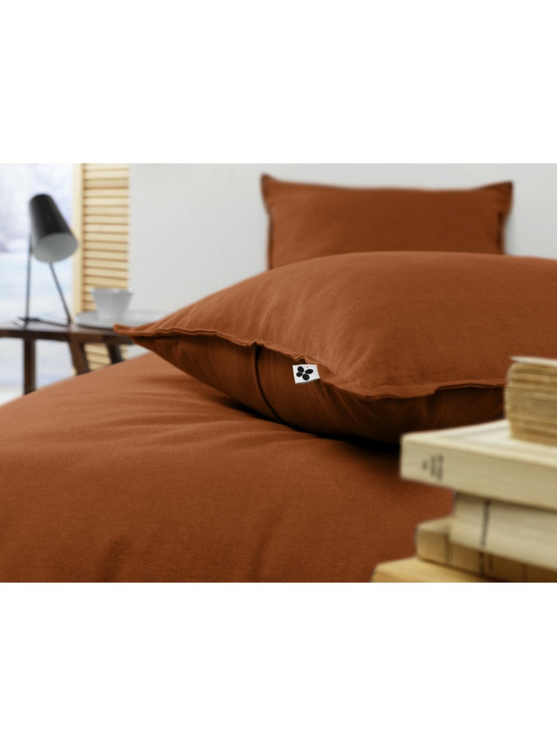 Taie d’oreiller – 100% Flanelle de coton - Douce et chaude – Candice Orange - Kiabi