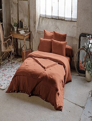 Taie d'oreiller 100 % gaze de coton ozen