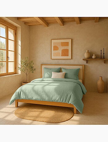 Taie d'oreiller 100 % gaze de coton pur