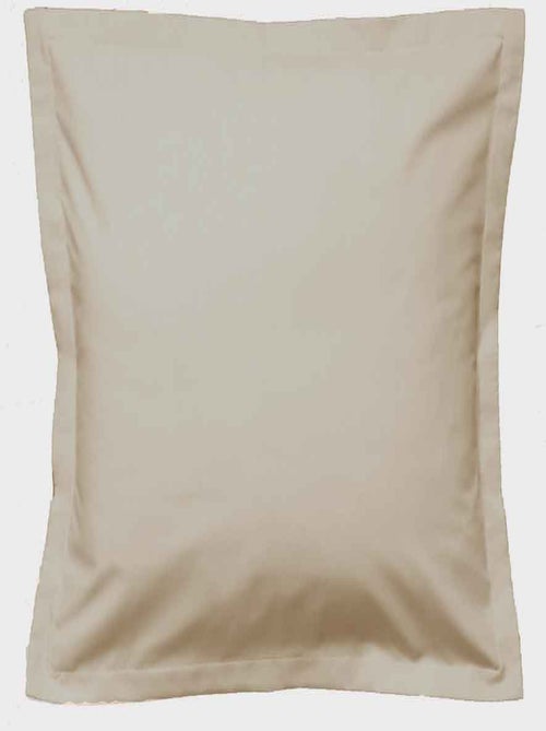 Taie d'oreiller 100% Lin volant plat - Kiabi