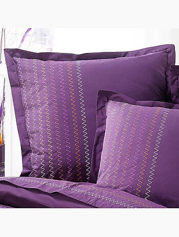 Taie d'oreiller 100 % percale de coton ciruela