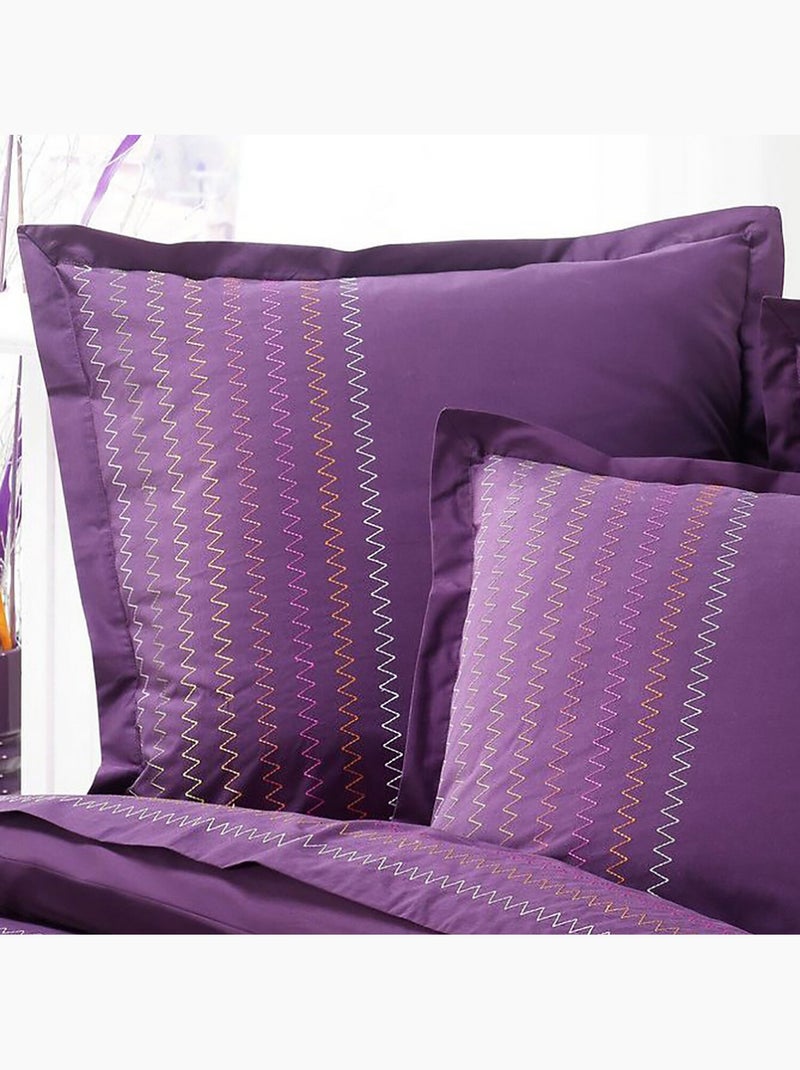 Taie d'oreiller 100 % percale de coton ciruela Violet - Kiabi