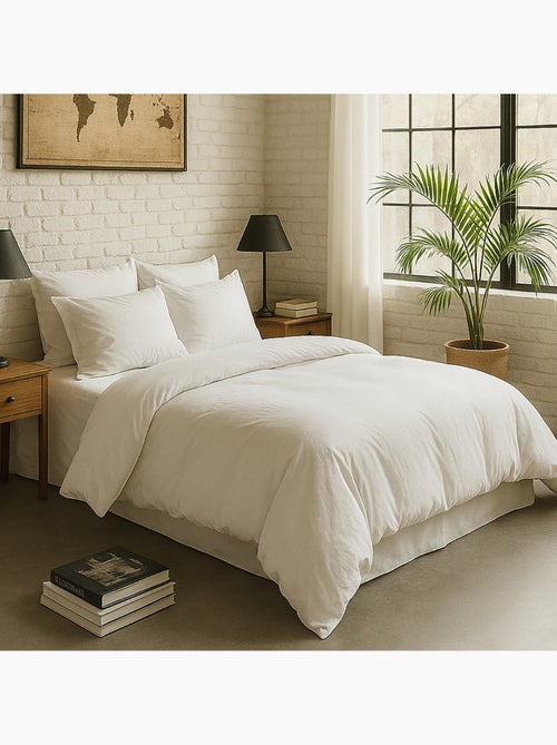 Taie d'oreiller 100 % percale de coton elegance - Kiabi
