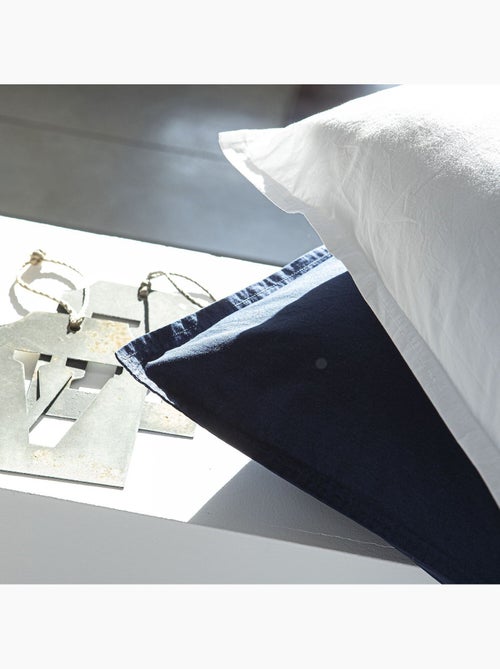 Taie d'oreiller 100 % percale de coton élégance - Kiabi