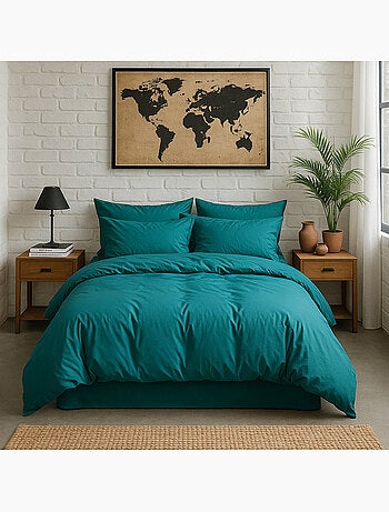 Taie d'oreiller 100 % percale de coton elegance