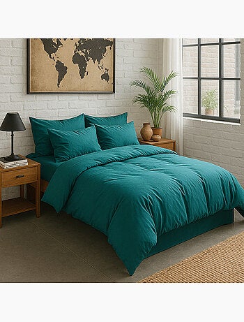 Taie d'oreiller 100 % percale de coton elegance