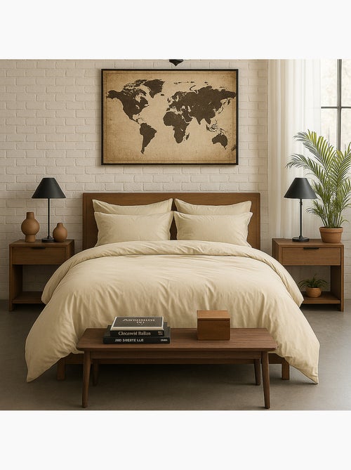 Taie d'oreiller 100 % percale de coton elegance - Kiabi