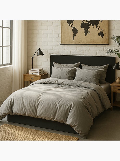 Taie d'oreiller 100 % percale de coton elegance - Kiabi