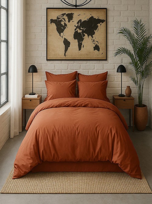 Taie d'oreiller 100 % percale de coton elegance - Kiabi