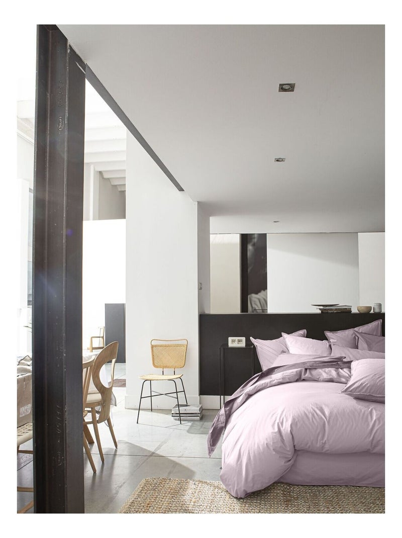 Taie d'oreiller 100 % percale de coton elegance Rose - Kiabi