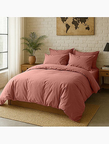 Taie d'oreiller 100 % percale de coton elegance