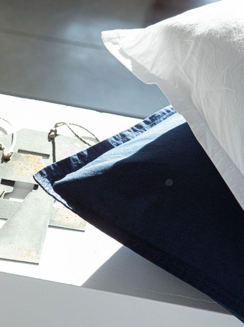 Taie d'oreiller 100% Percale de Coton Lavé 80 fils Blanc - Kiabi