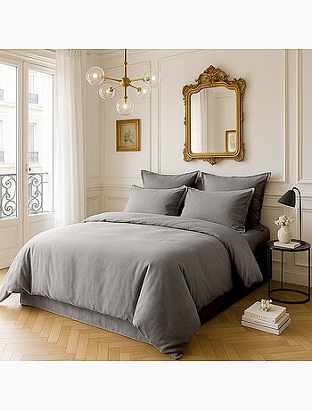 Taie d'oreiller 100 % satin de coton