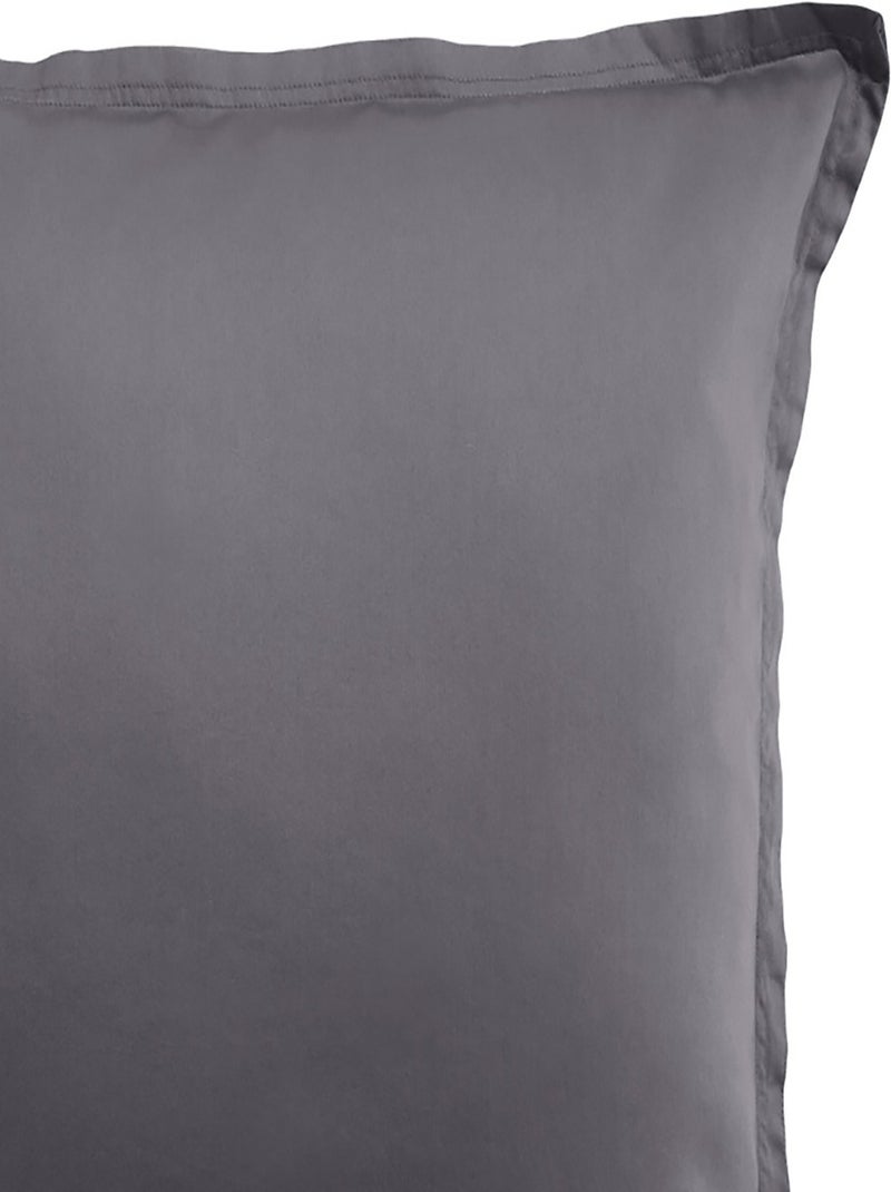 Taie d'oreiller 100 % satin de coton désir Gris - Kiabi